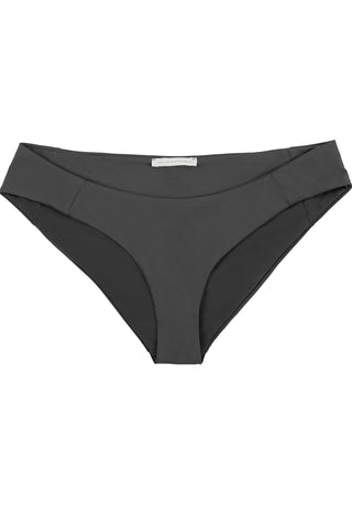 Bandeau top and covering charcoal grey black bikini bottom by Caroline af Rosenborg