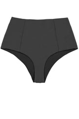 High waisted bikini bottoms in charcoal with retro look and reversible by Caroline af Rosenborg